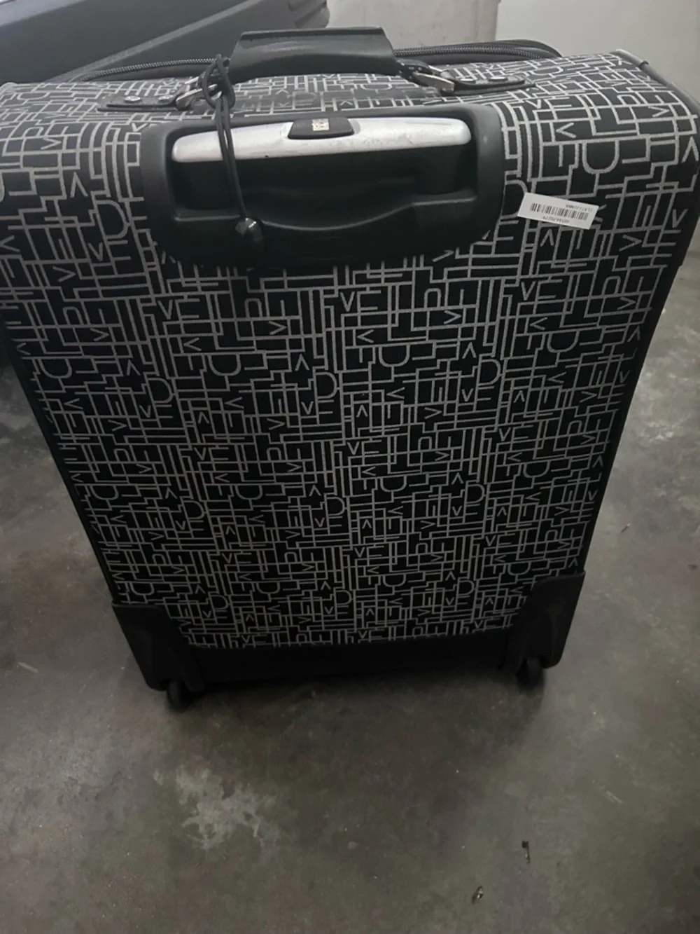 Diane Von Furstenberg Black and White Geometric Travel Bag